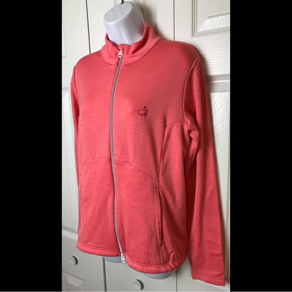 MASTERS Augusta Jacket Murray CL Coat Coral Pink Orange Golf Mid Layer Zip KJUS - Picture 3 of 10